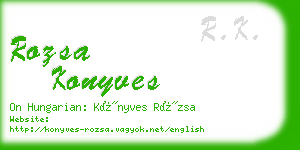 rozsa konyves business card